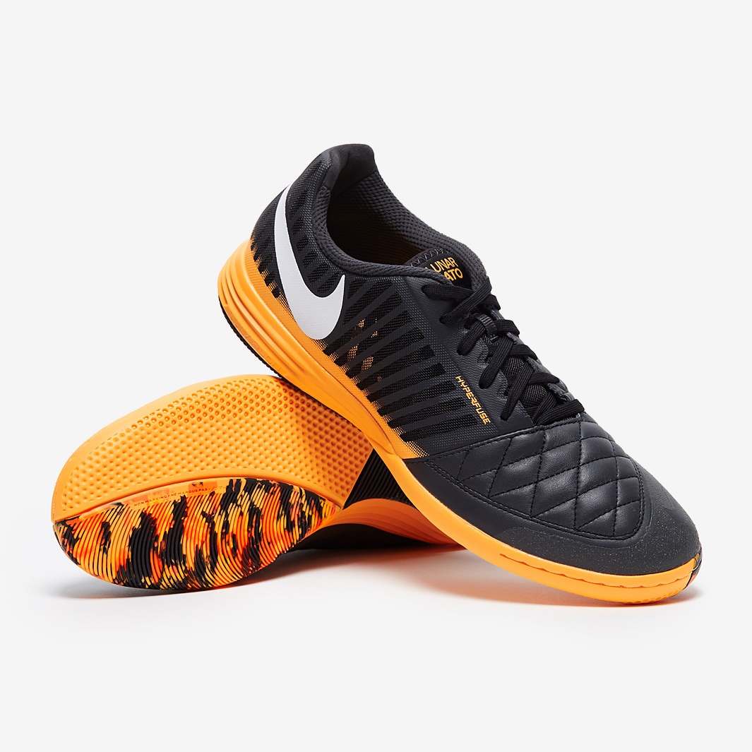Nike LunarGato II IC - Grey/White/Orange/Black - Indoor - Mens Soccer Cleats