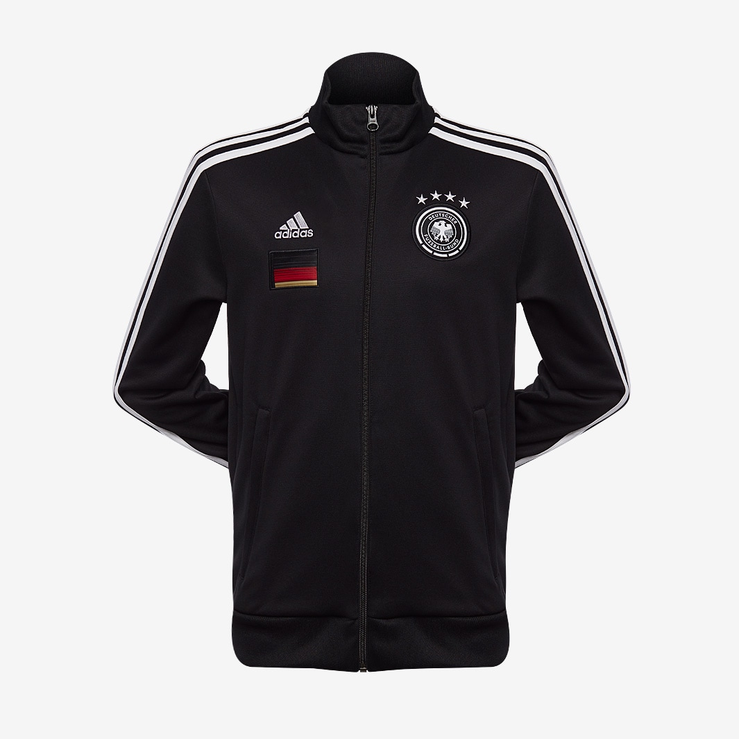 adidas Germany 2020 Youths 3-Stripes Top - Black - Boys Replica - Tops