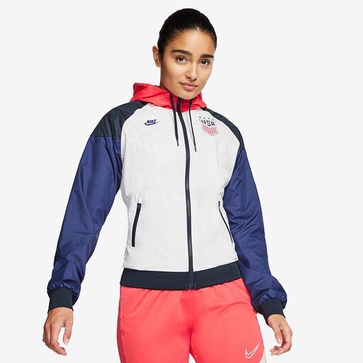 tactiek Maestro bonen Nike Womens USA 2020 Windrunner Jacket - White/Dark Obsidian/Royal Blue -  Jackets - Womens Replica 