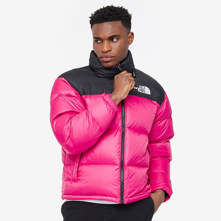 The North Face Nuptse Cropped Jacket In Pink North Face Nuptse