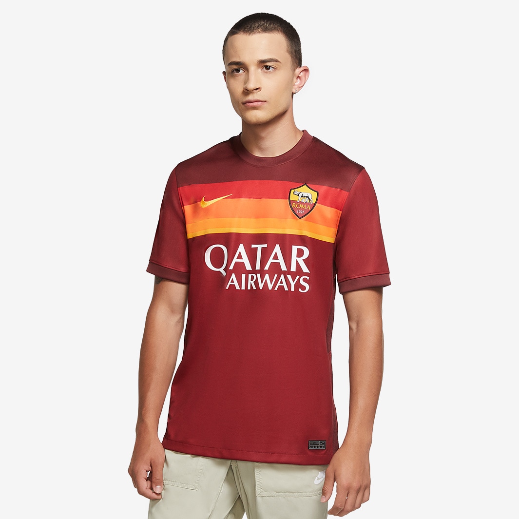 Roma 20/21 Home Stadium SS Jersey - Team Crimson/University Gold Mens Replica Tops