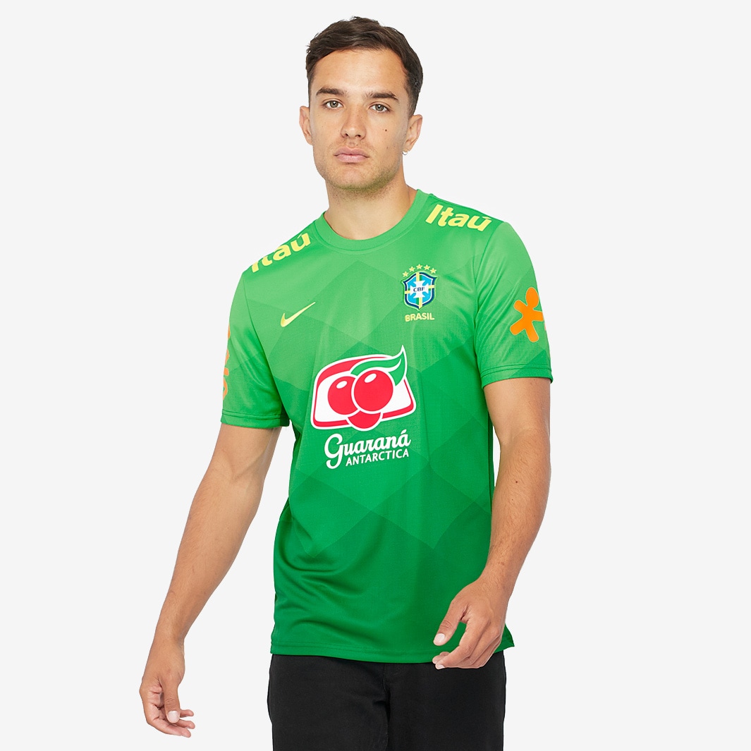 Brazil Training Jersey 2021 Green Pre Match Nike Brasil Shirt