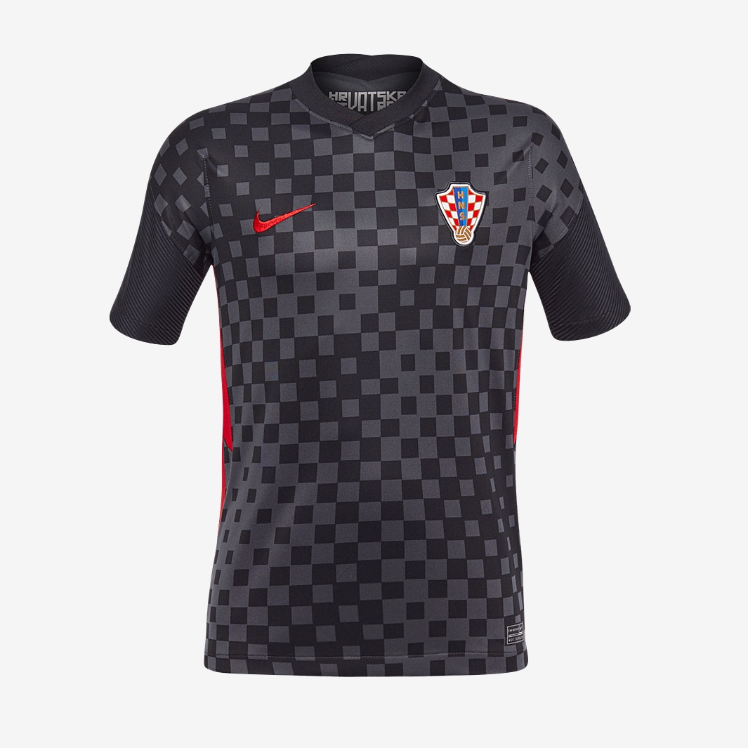 Nike Croatia 2020 Kids Away Stadium SS Shirt - Anthracite/Black ...