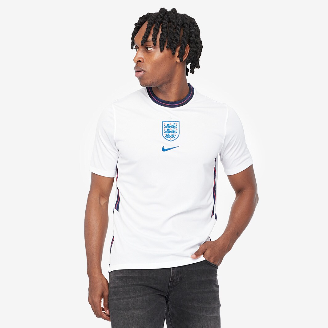 Nike England 2020 Home Stadium SS Shirt - White/Sport Royal - Mens ...