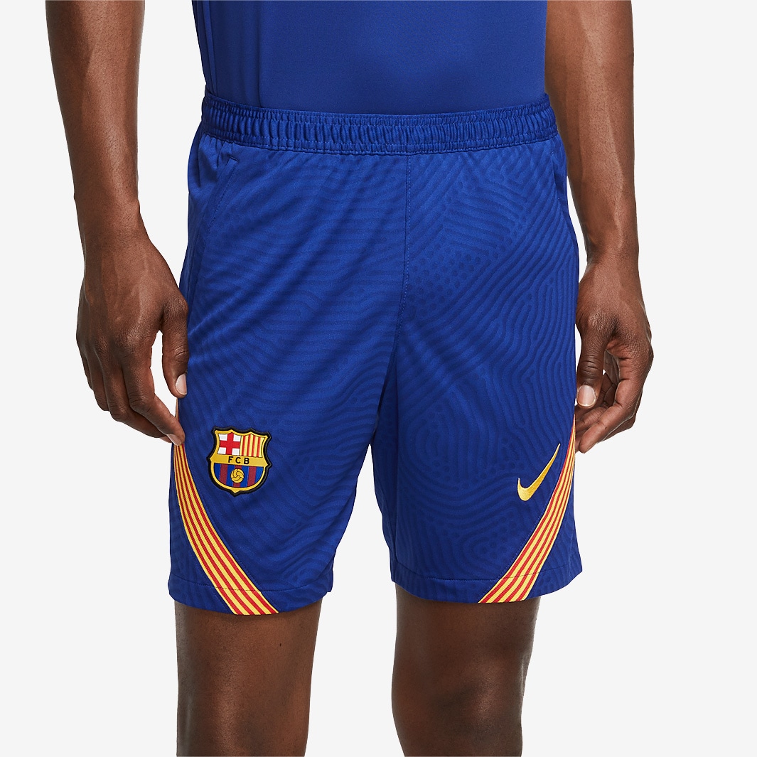 Nike FC Barcelona 20/21 Dry Strike Shorts KZ - Deep Royal Blue/Amarillo ...