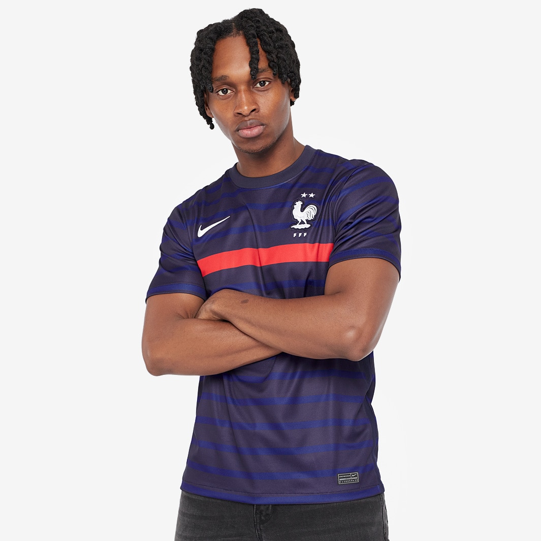 Nike France 2020 Home Stadium SS Shirt Blackened Blue/White - Shirts - Replica