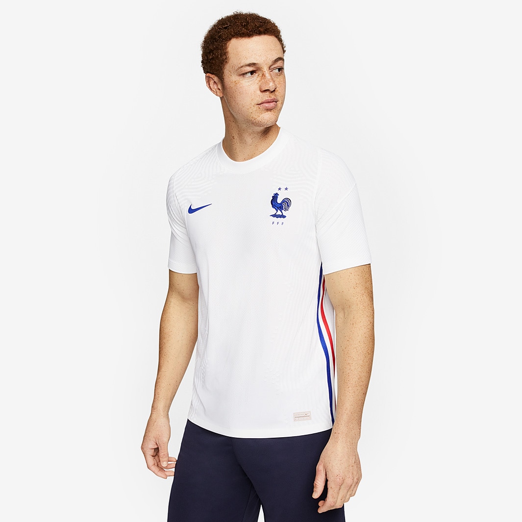 Nike France 2020 Away Vapor Match SS Shirt - White/Concord - Shirts ...