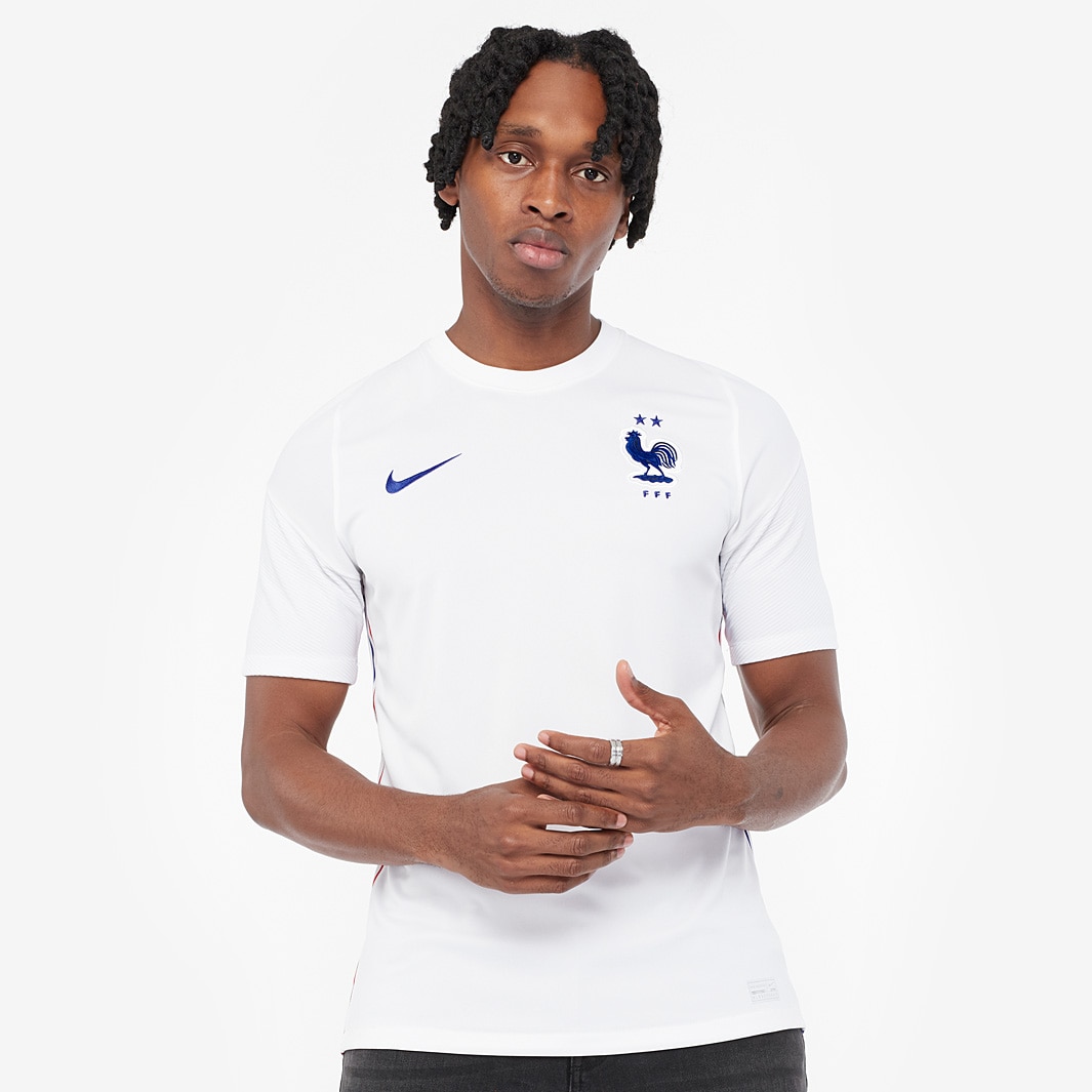 Nike France 2020 Away Stadium SS Shirt - White/Concord - Shirts - Mens ...
