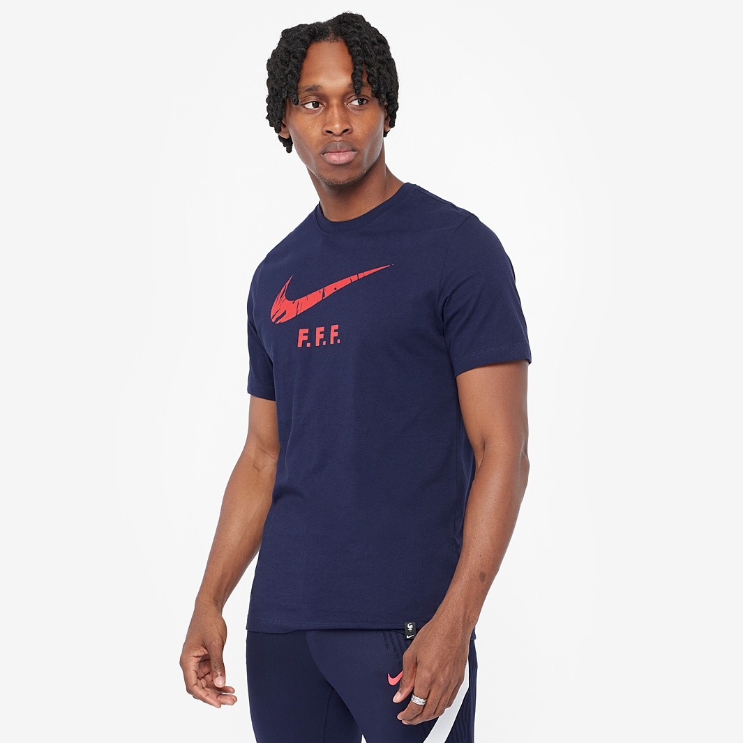 Nike France 2020 Training Tee - Blackened Blue - Mens Replica - Tops