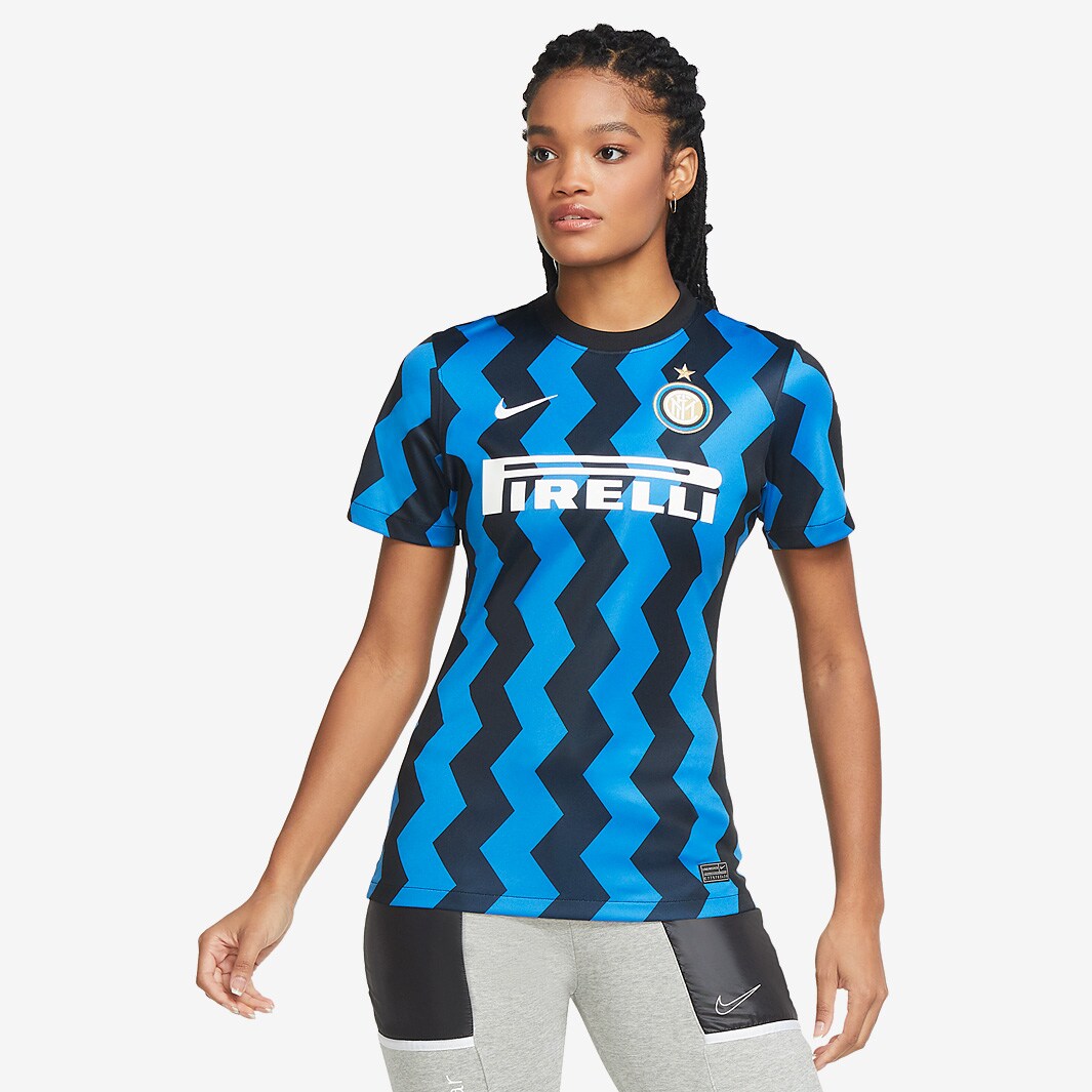 Nike Inter Milan 20/21 Womens Home Stadium SS Shirt - Blue Spark/White ...