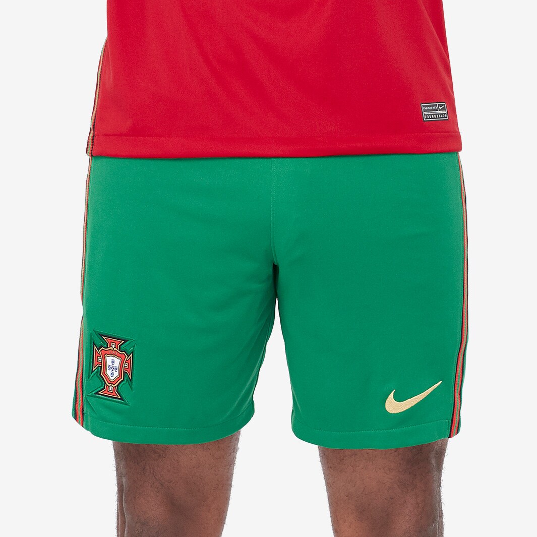 Nike Portugal 2020 Home Stadium Shorts - Pine Green/Metallic Gold ...