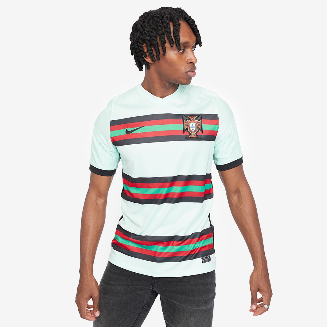 Nike Portugal 2020 Away Stadium SS Shirt - Teal Tint/Black - Mens ...