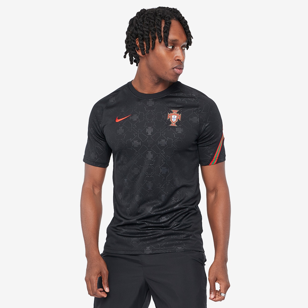 Nike Portugal 2020 Breathe Top SS PM - Black/Challenge Red - Training ...
