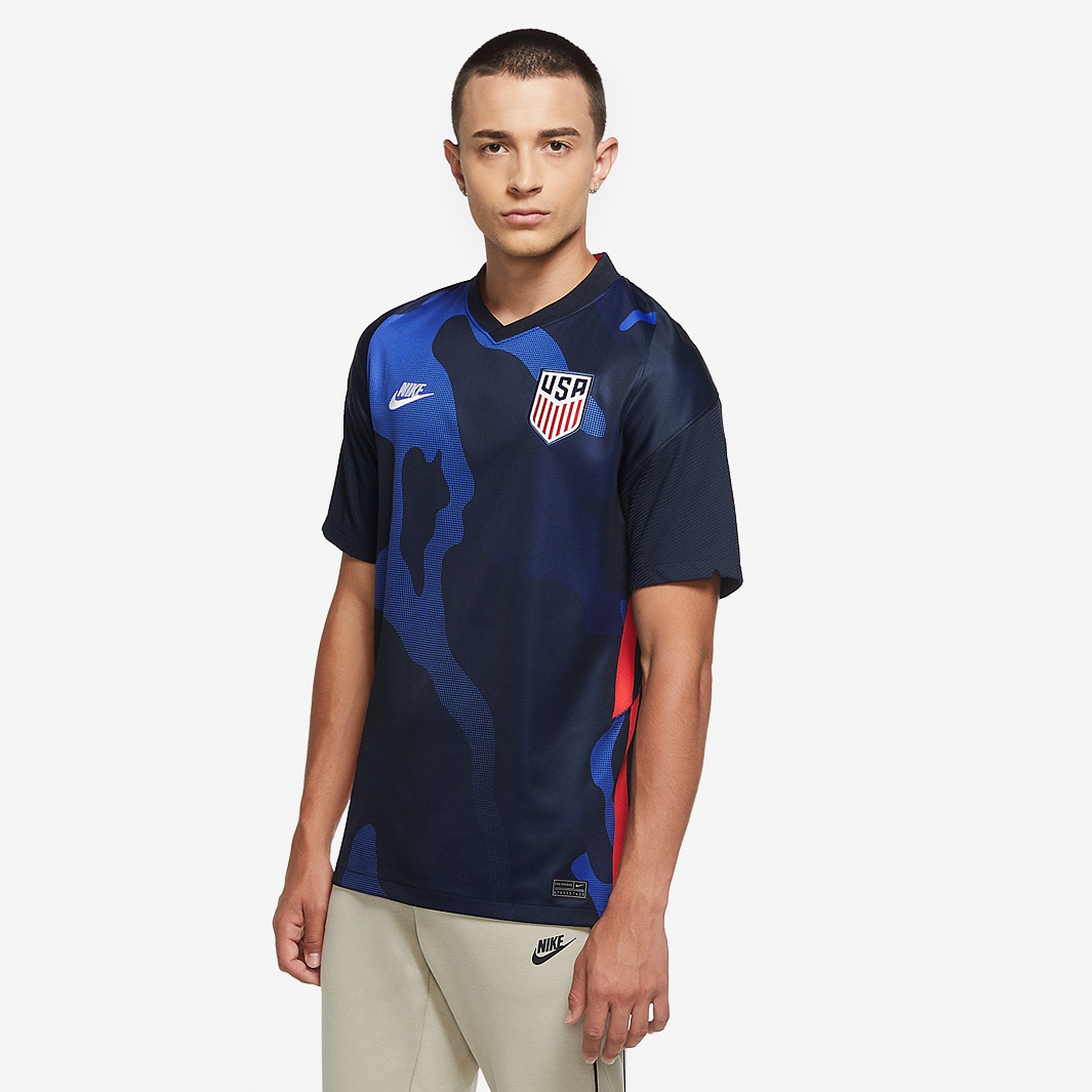 Nike USA 2020 Away Stadium SS Shirt - Dark Obsidian/White - Mens ...