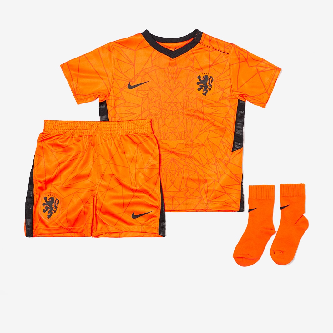 Nike Netherlands 2020 Infants Home Kit - Safety Orange/Black - Boys ...