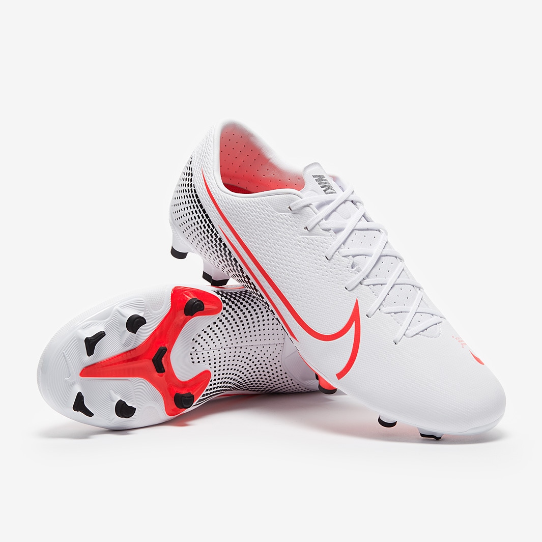 Nike Mercurial Vapor XIII Elite FG- White/ Laser Crimson/ Black