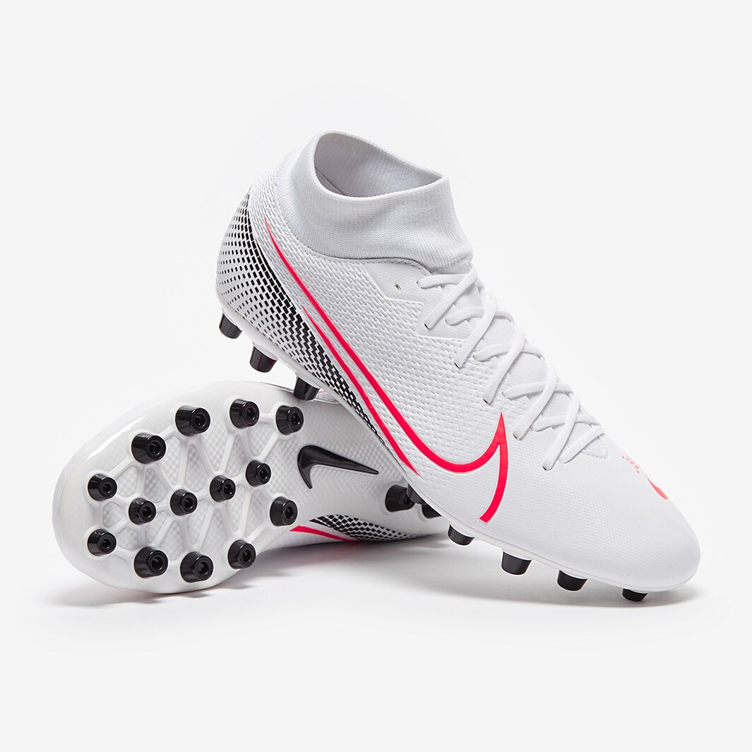 Nike Mercurial VII - White/Laser Crimson/Black - Artificial Grass - Mens Boots | Pro:Direct Soccer