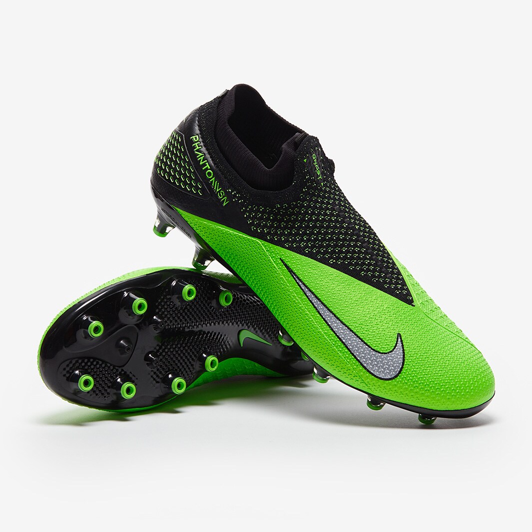 Sumamente elegante Obstinado Persona enferma Nike Phantom Vision II Elite DF AG-PRO - Black/Metallic Platinum/Green  Strike - Artificial Grass - Mens Boots | Pro:Direct Soccer