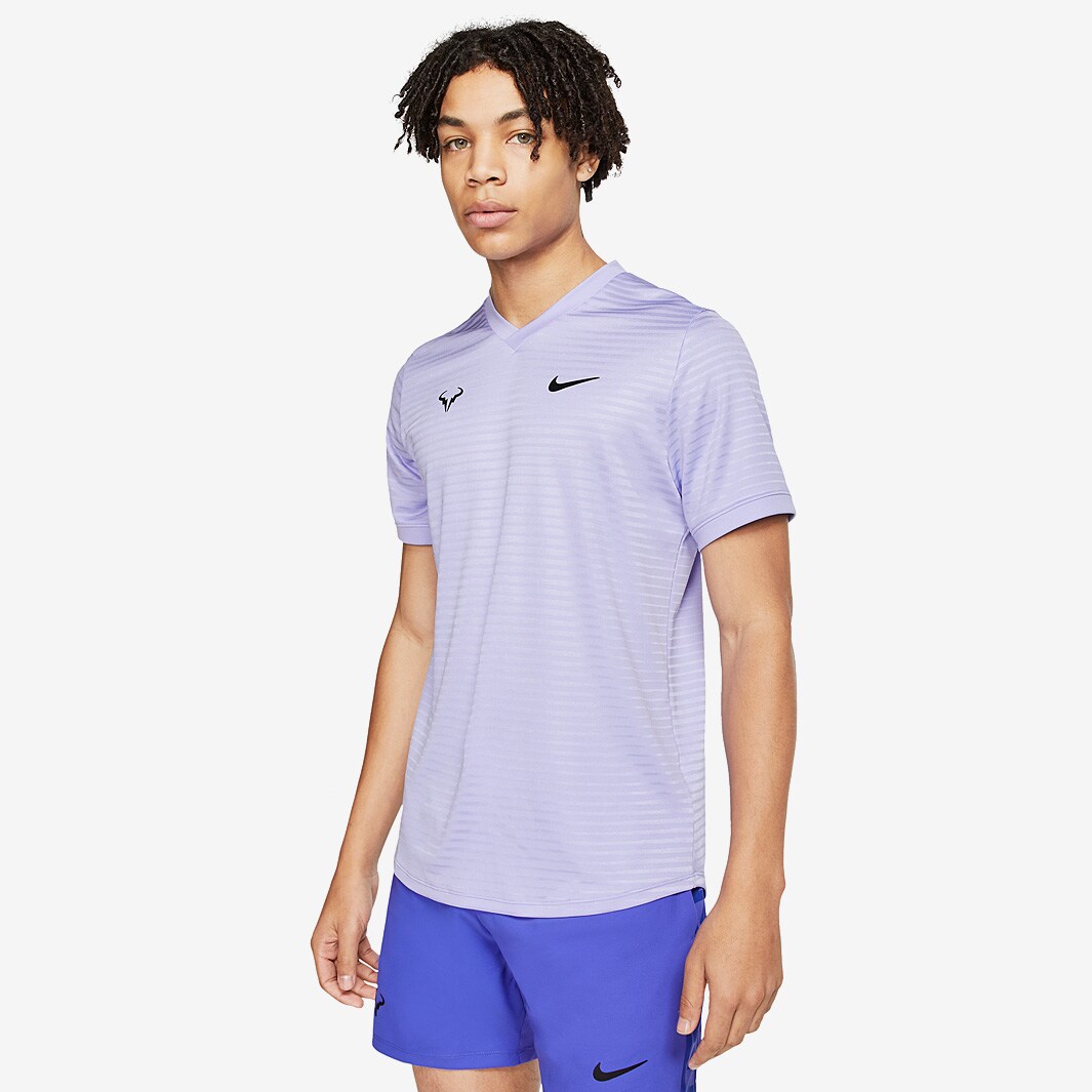 Nike Rafa Court Challenger Shortsleeve Top Purple Pulse/Black