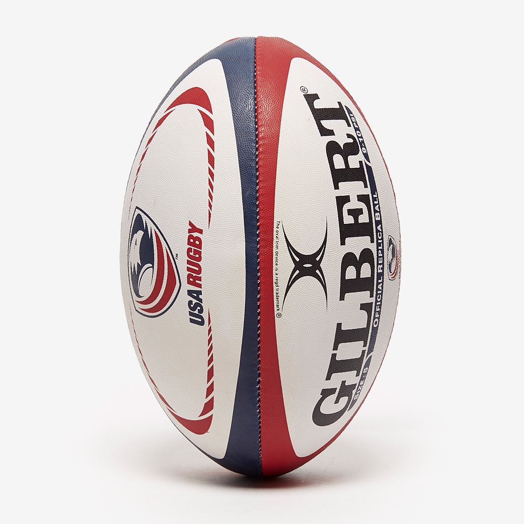 Gilbert USA Replica Ball - White/Red - Rugby Balls | Pro:Direct Soccer