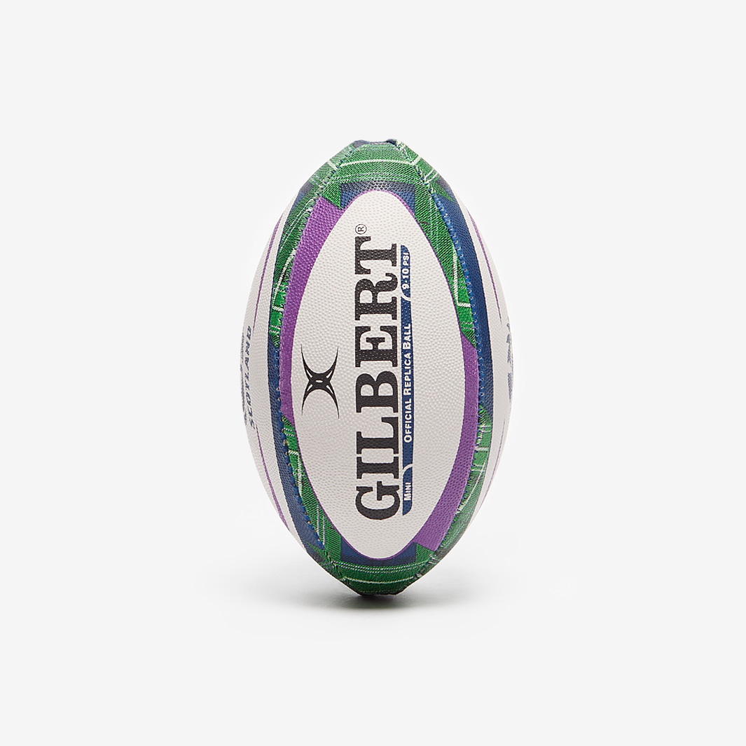 Gilbert Scotland Mini Replica Ball - White/Tartan - Rugby Balls | Pro ...