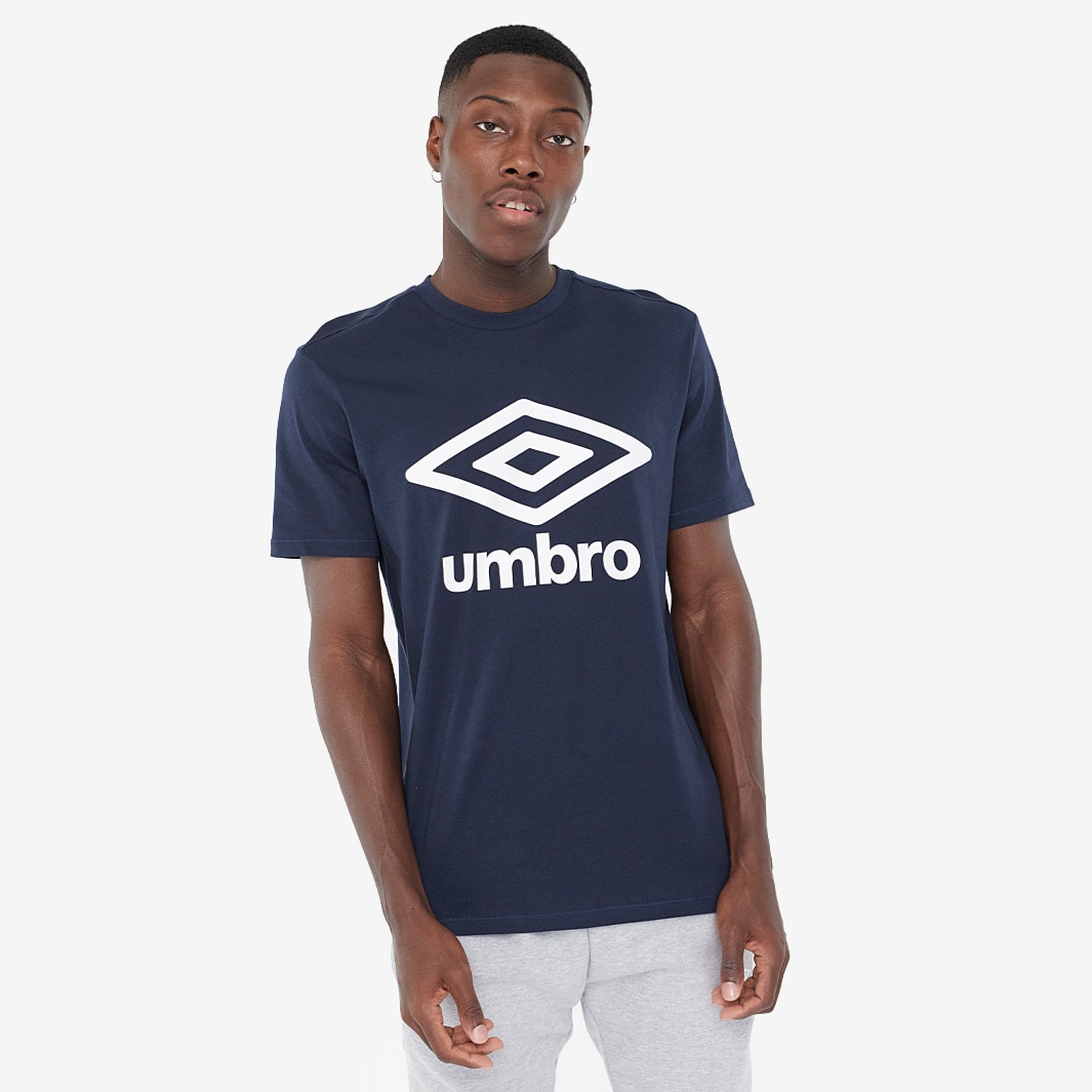 Umbro FW Large Logo Cotton Tee - Mens Clothing - T-Shirts - Dark Navy ...