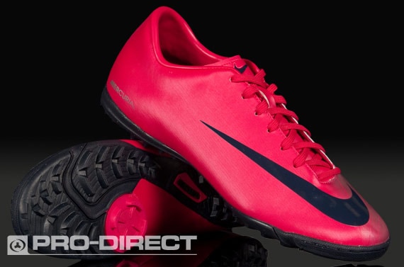 Nike Soccer Shoes - Nike Mercurial Victory Turf - Cleats - Cherry/Obsidian/Silver
