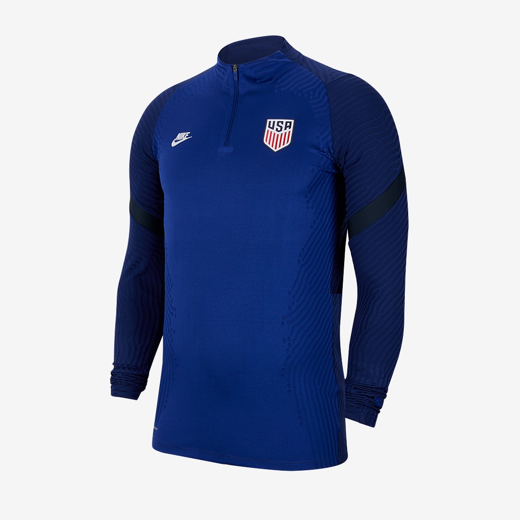 Nike USA 2020 Vaporknit Drill Top - Loyal Blue/Dark Obsidian/White ...