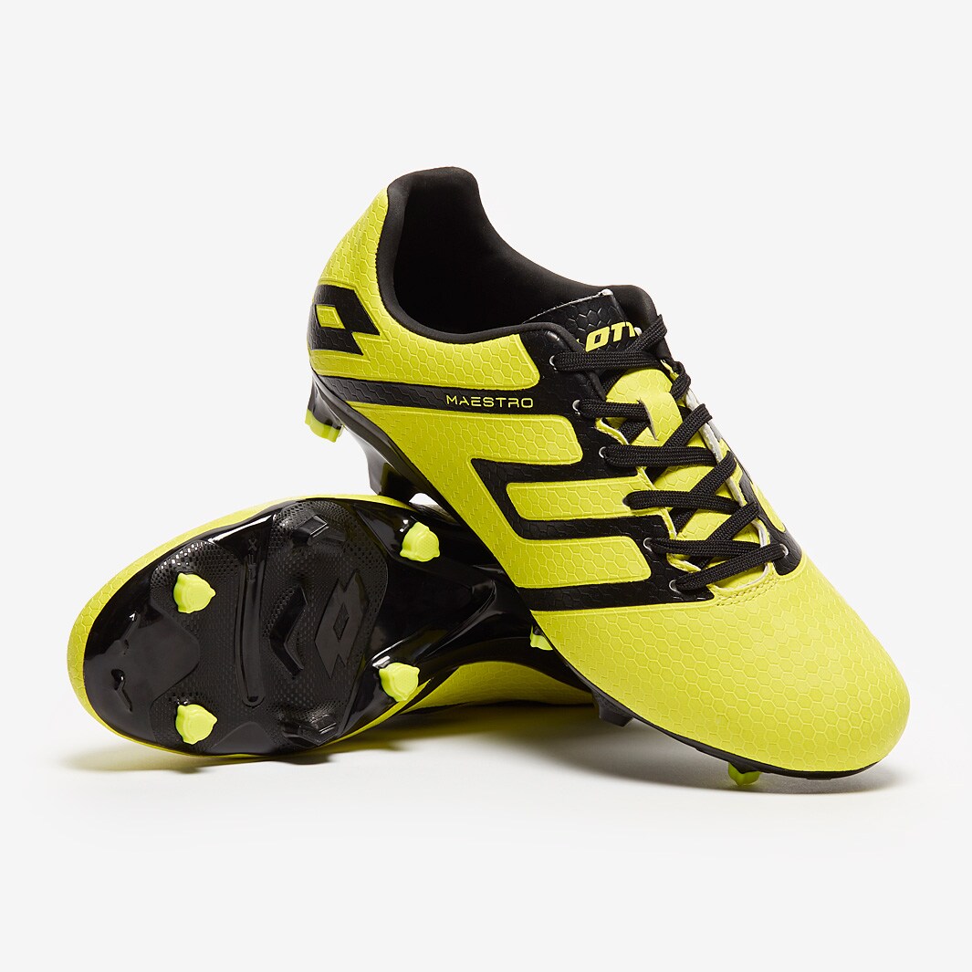 Lotto Maestro 700 IV FG Safety Yellow/Black Firm Ground Mens