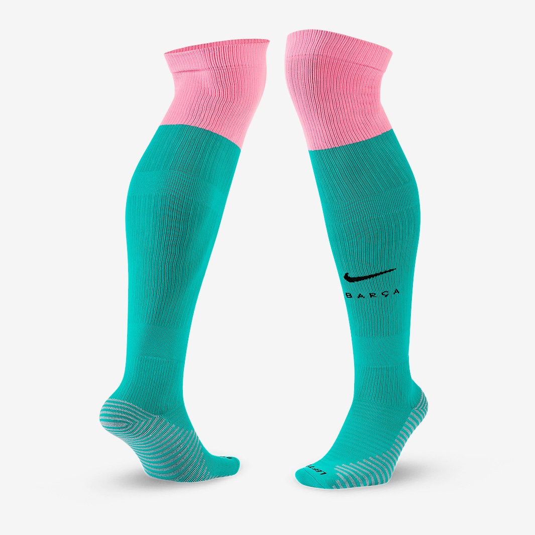 Nike FC Barcelona 20/21 Third Stadium Sock New Green/Pink Beam