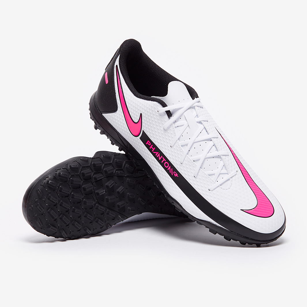 Nike Phantom GT Club TF - Blanco/Rosa/Negro-Botas de fútbol para hombre-  Césped sintético | Pro:Direct Soccer