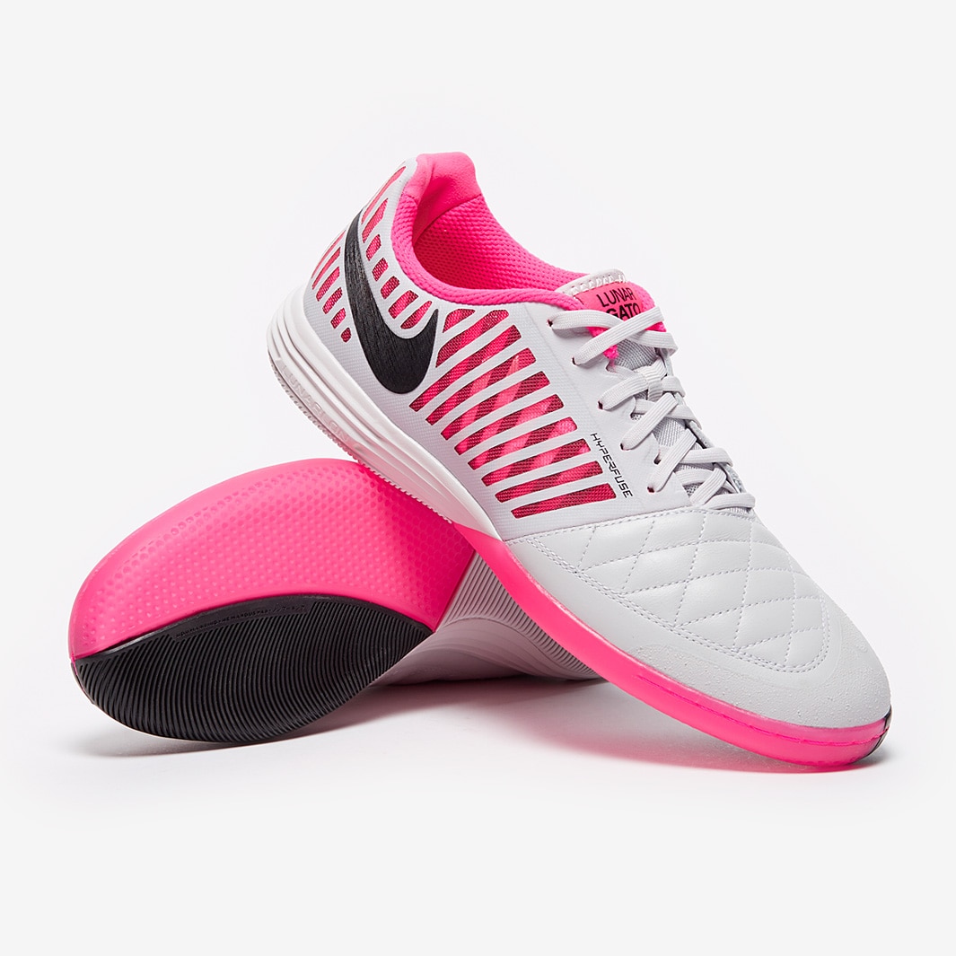 Nike LunarGato II Gris/Negro/Explosión Rosa-Zapatillas de fútbol para hombre- Fútbol sala | Pro:Direct Soccer