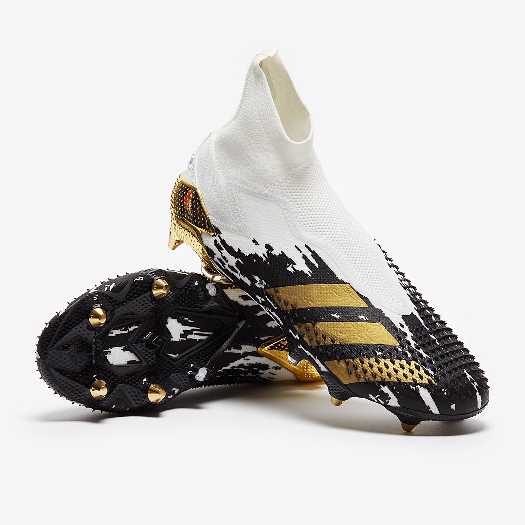 adidas Predator Mutator+ SG - Blanc/Or/Noir - Terrain gras - Chaussures de foot homme | Pro 