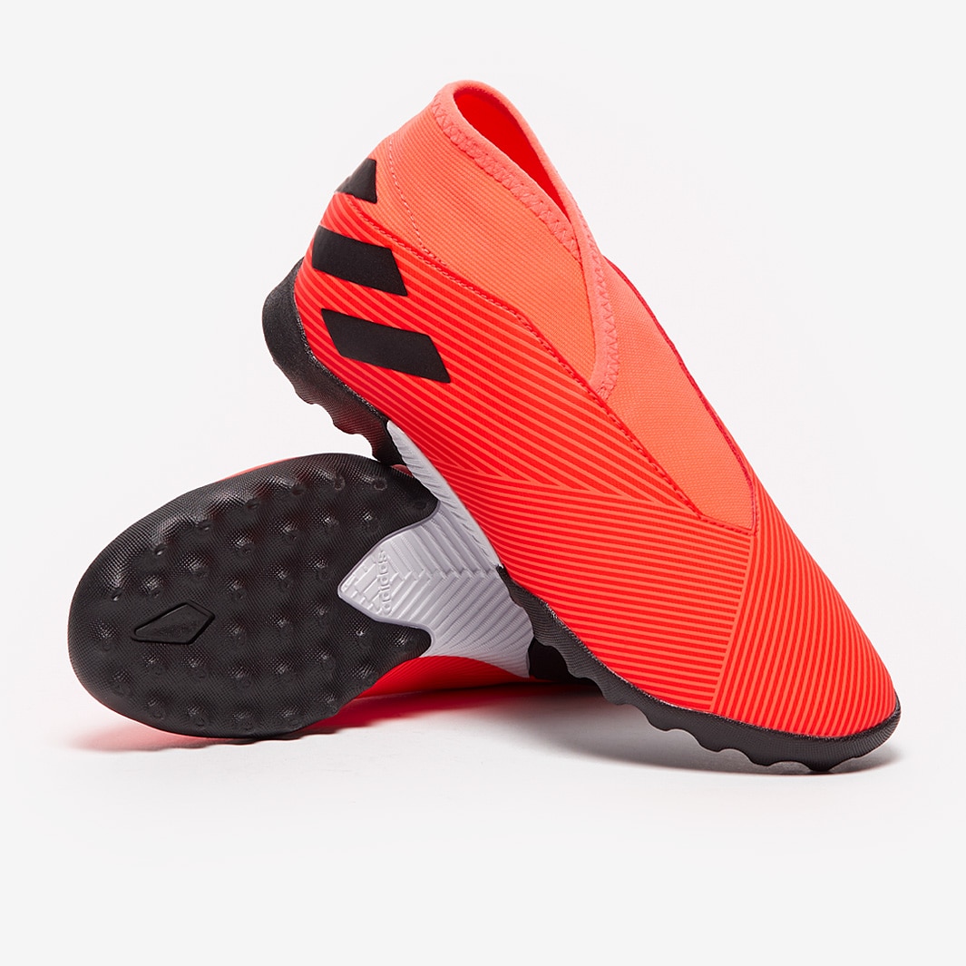 adidas Nemeziz .3 Sin cordones TF niños - Signal Coral/Negro/Rojo Solar-Botas de fútbol para niños-Césped sintético | Pro:Direct Soccer