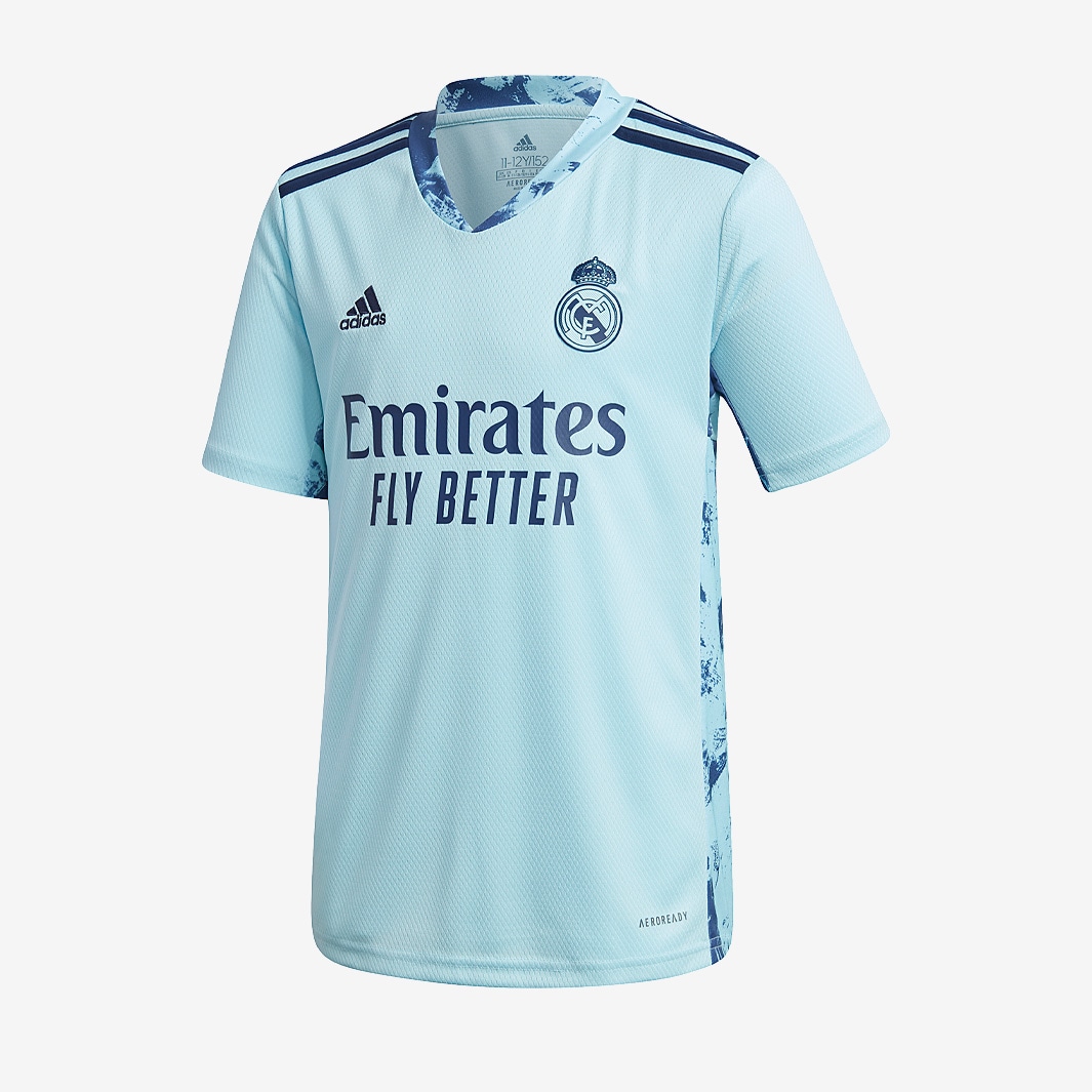 Adidas Kids Real Madrid 2020 21 Home Gk Shirt - Icey Blue - Tops - Boys 