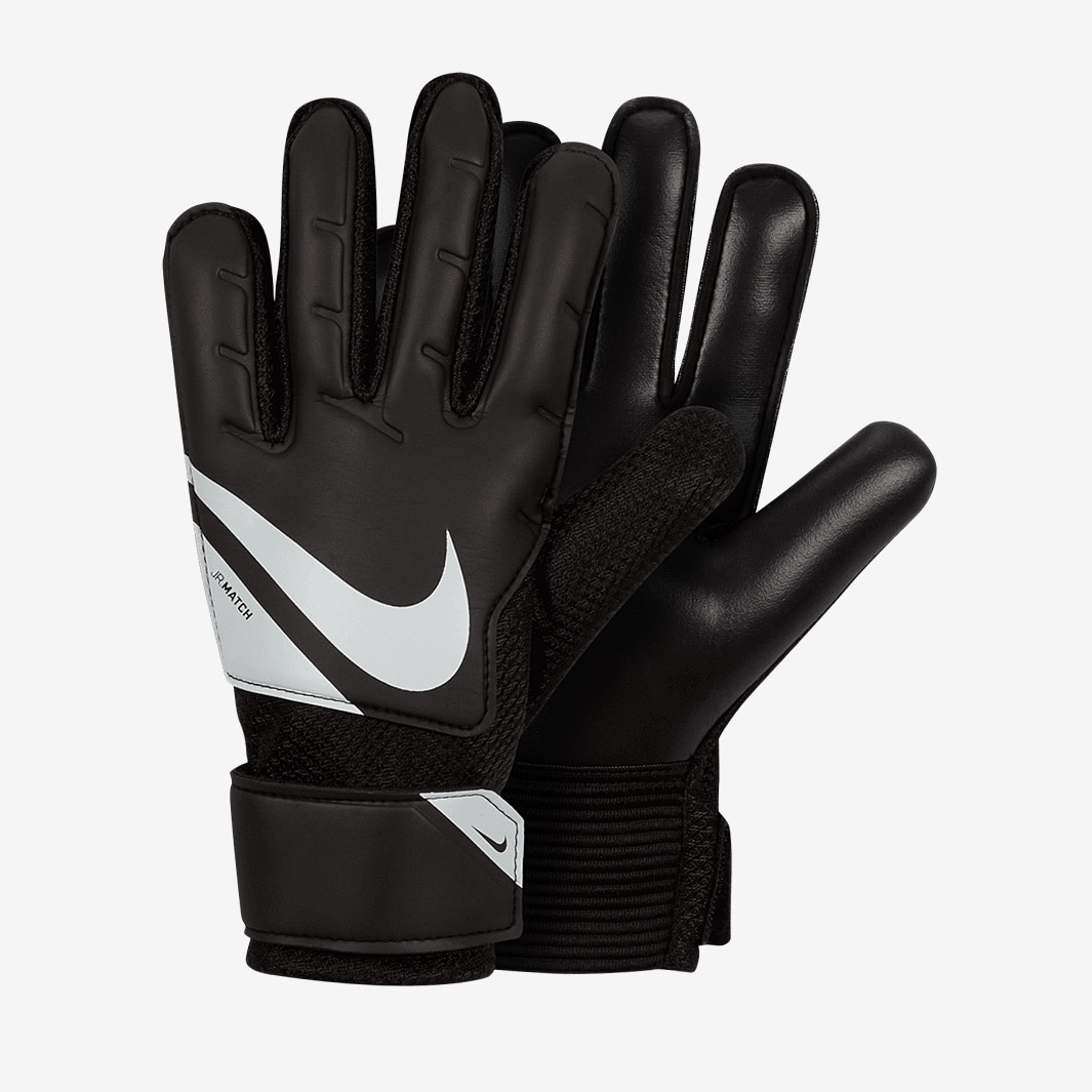 Nike Kids GK Match - Black/White/White - Flat Palm - Junior GK Gloves ...