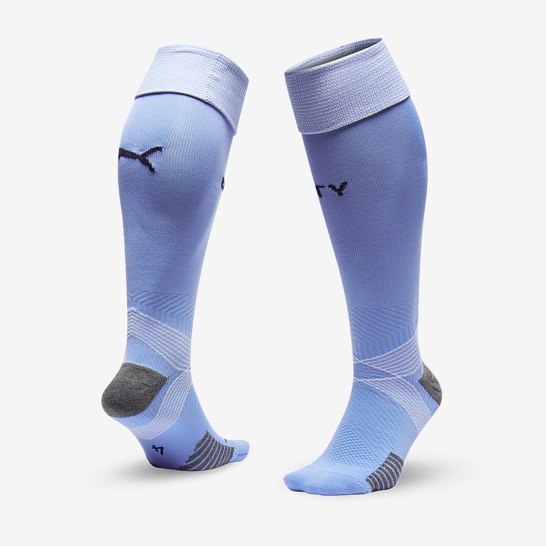 Puma Manchester City 20 21 Home Replica Sock Team Light Blue Peacoat Mens Replica Socks Pro Direct Soccer