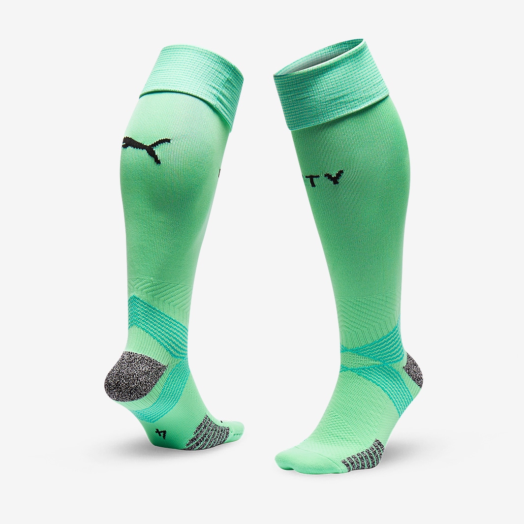 Puma Manchester City 20/21 Pro Sock - Green Glimmer/Puma Black - Mens ...