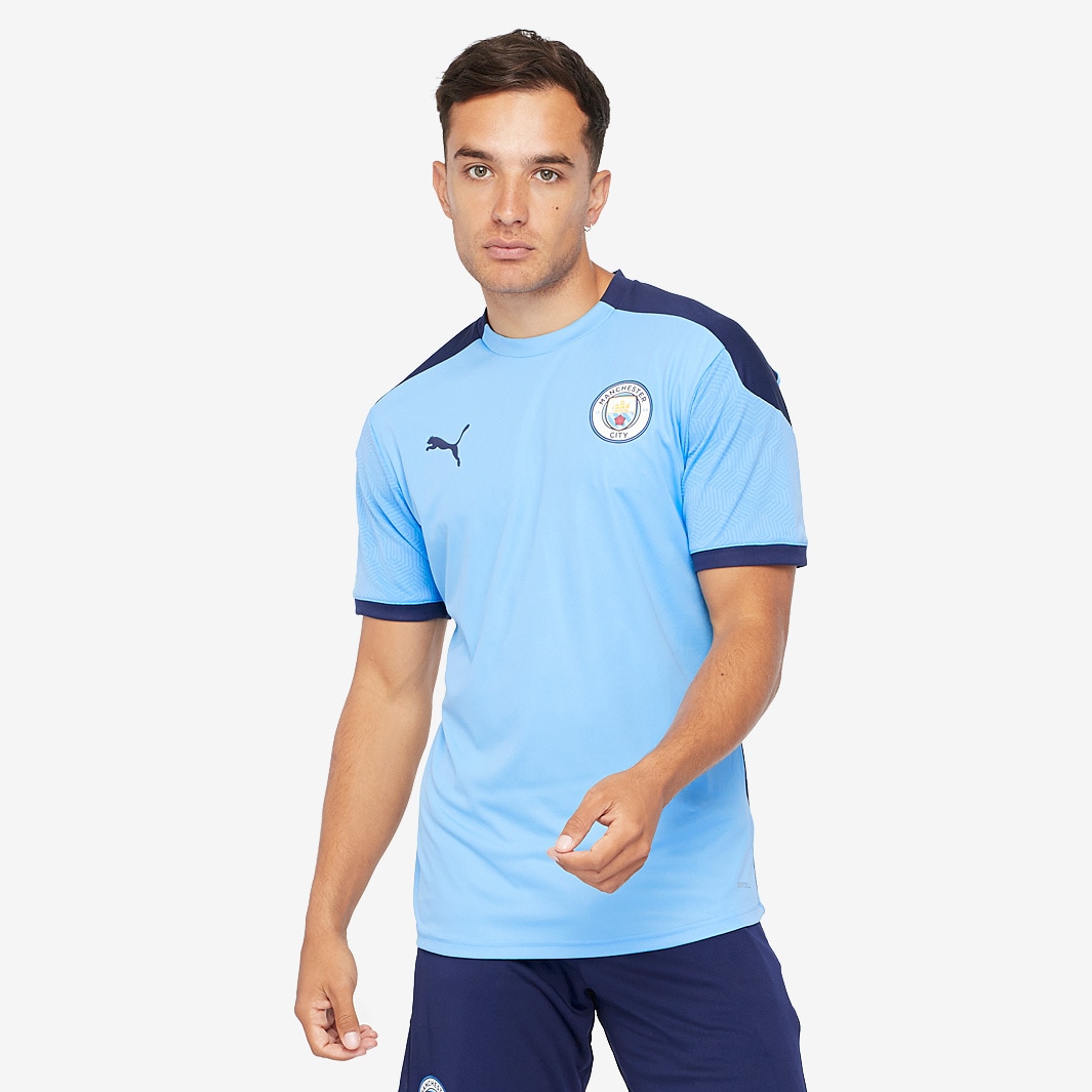 Maillot Puma Manchester City 20/21 Entraînement - Bleu Clair/Bleu ...