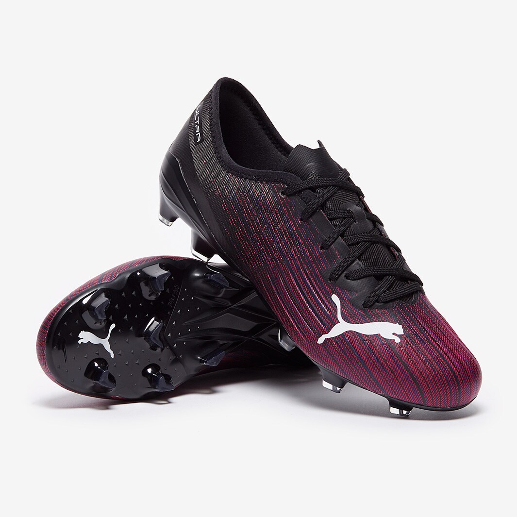 PUMA ULTRA サッカーシューズ ブラック/ピンク Puma Ultra 2.1 FG/AG - Black/Luminous Pink - Firm Ground - Mens