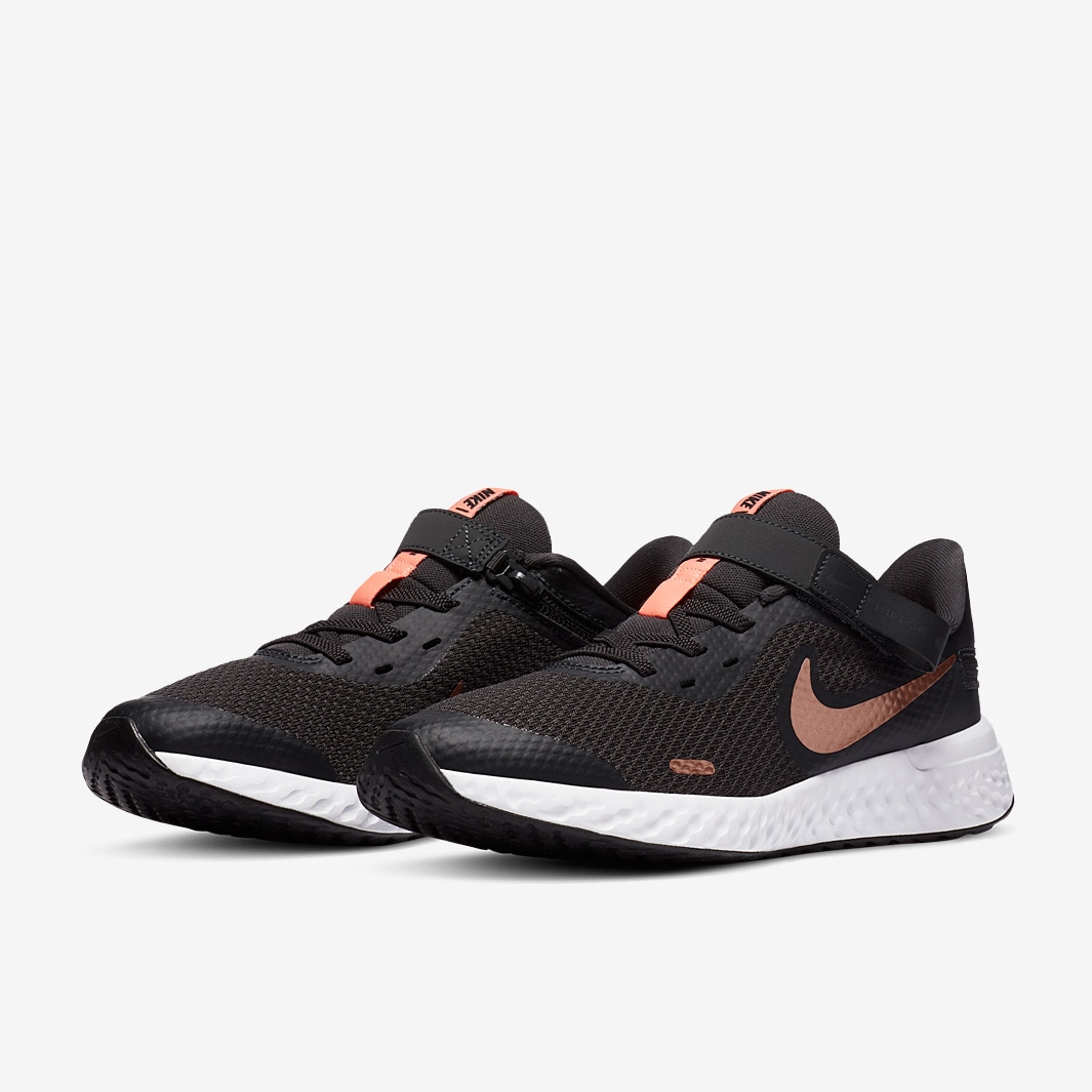Nike Girls Revolution Flyease Dk Smoke Grey/Mtlc Red Bronze Girls