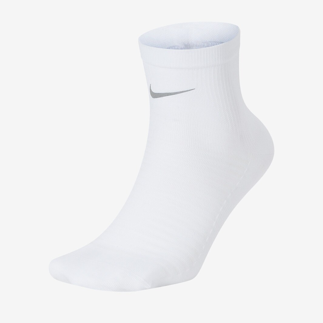 Nike Spark Lightweight Ankle Socks - White/Reflective - Running Socks