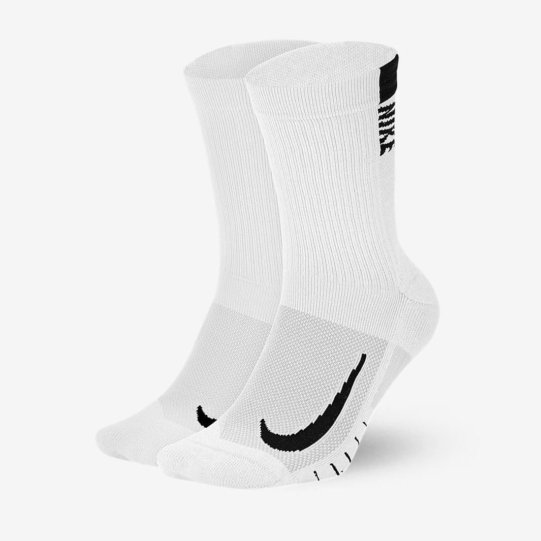 Nike Multiplier Crew Socks - White/Black - Running Socks | Pro:Direct ...