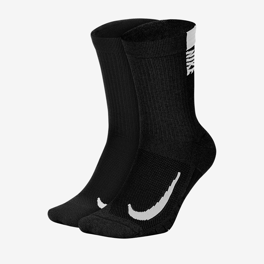 Nike Multiplier Crew Socks - Black/White - Running Socks | Pro:Direct ...