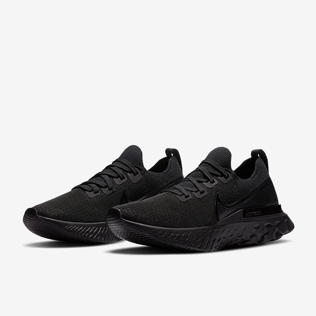 Nike React Infinity Run Flyknit - Black/Black-Black-White - Mens Shoes