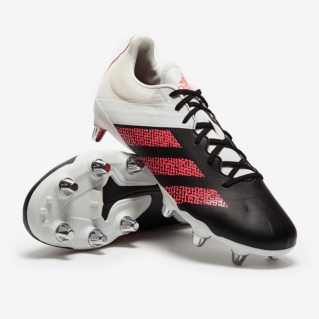 adidas Kakari Elite SG Core Black Signal Pink Crystal White Mens Boots Pro Direct Rugby