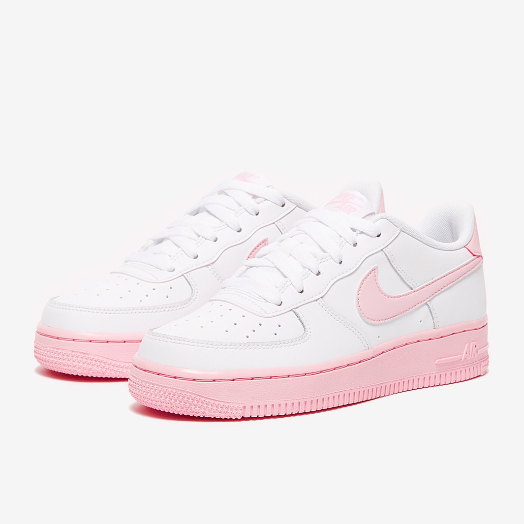 Nike Air Force GS - Blanco/Espuma rosa-Zapatillas para niñas | Pro:Direct Soccer