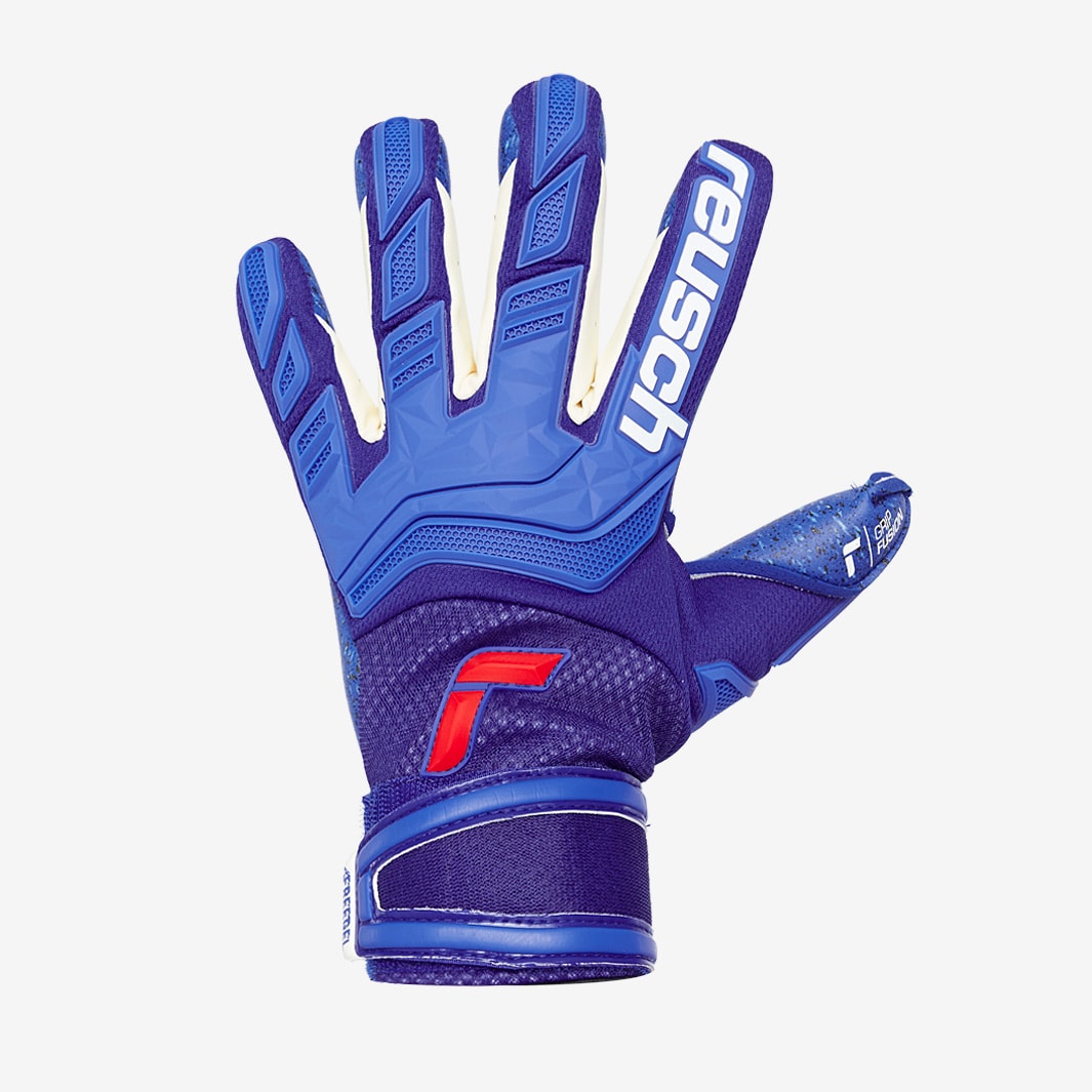 Reusch Attrakt Freegel Fusion Deep Blue/Deep Blue Mens Goalkeeper Gloves ProDirect Soccer