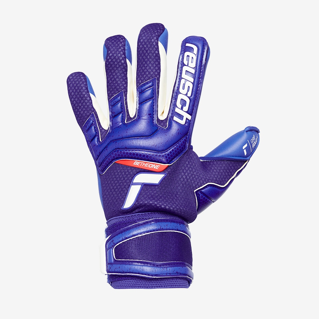 Reusch Attrakt Gold X Deep Blue/Deep Blue Mens Goalkeeper Gloves ProDirect Soccer