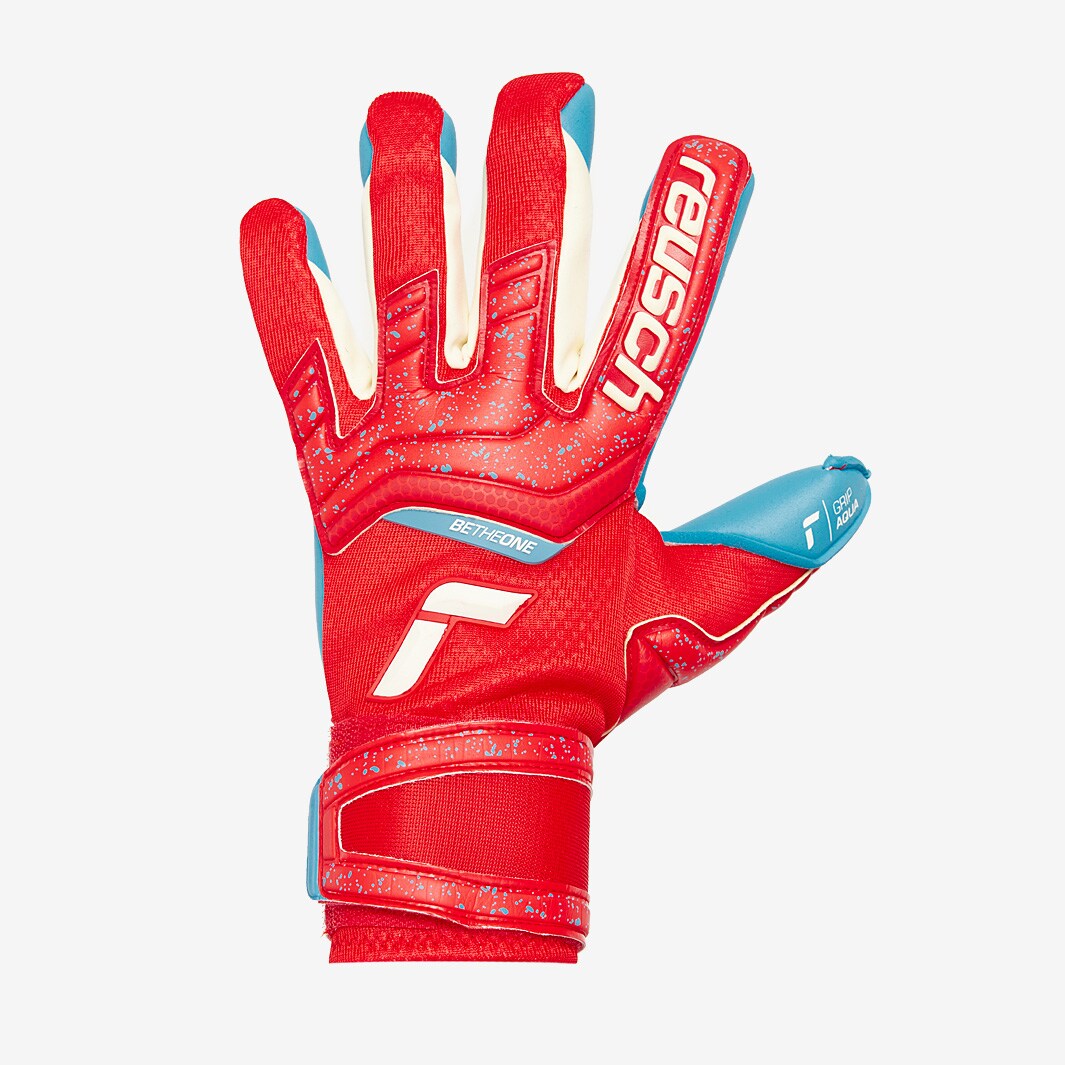 Reusch Attrakt Aqua Red/Aqua Blue Mens Goalkeeper Gloves Pro